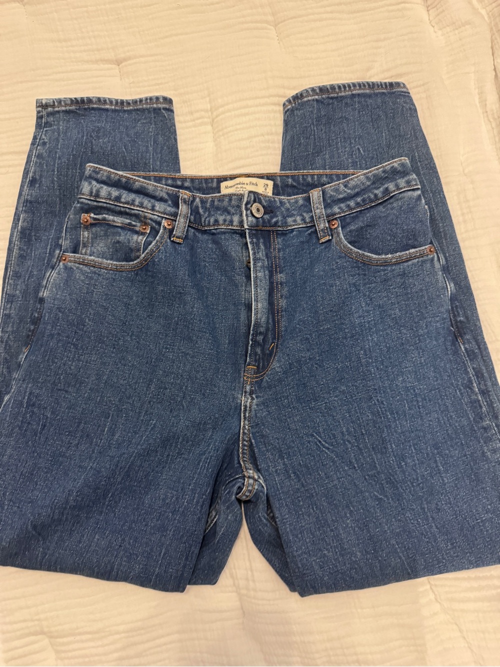 Abercrombie & Fitch Women’s Classic Dark Blue Straight Jeans